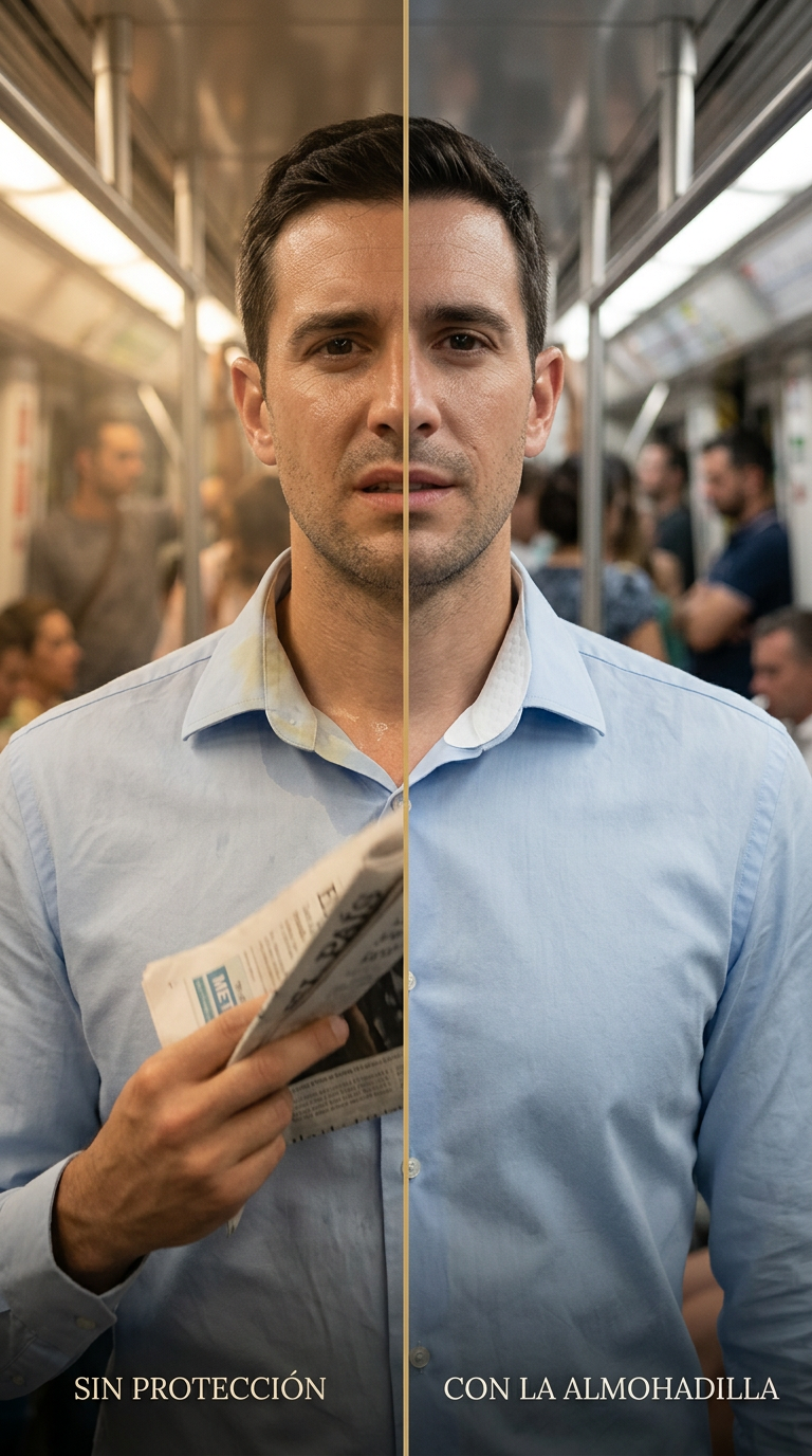 Creatividad comparativa en el metro: sin protección frente a con la almohadilla
